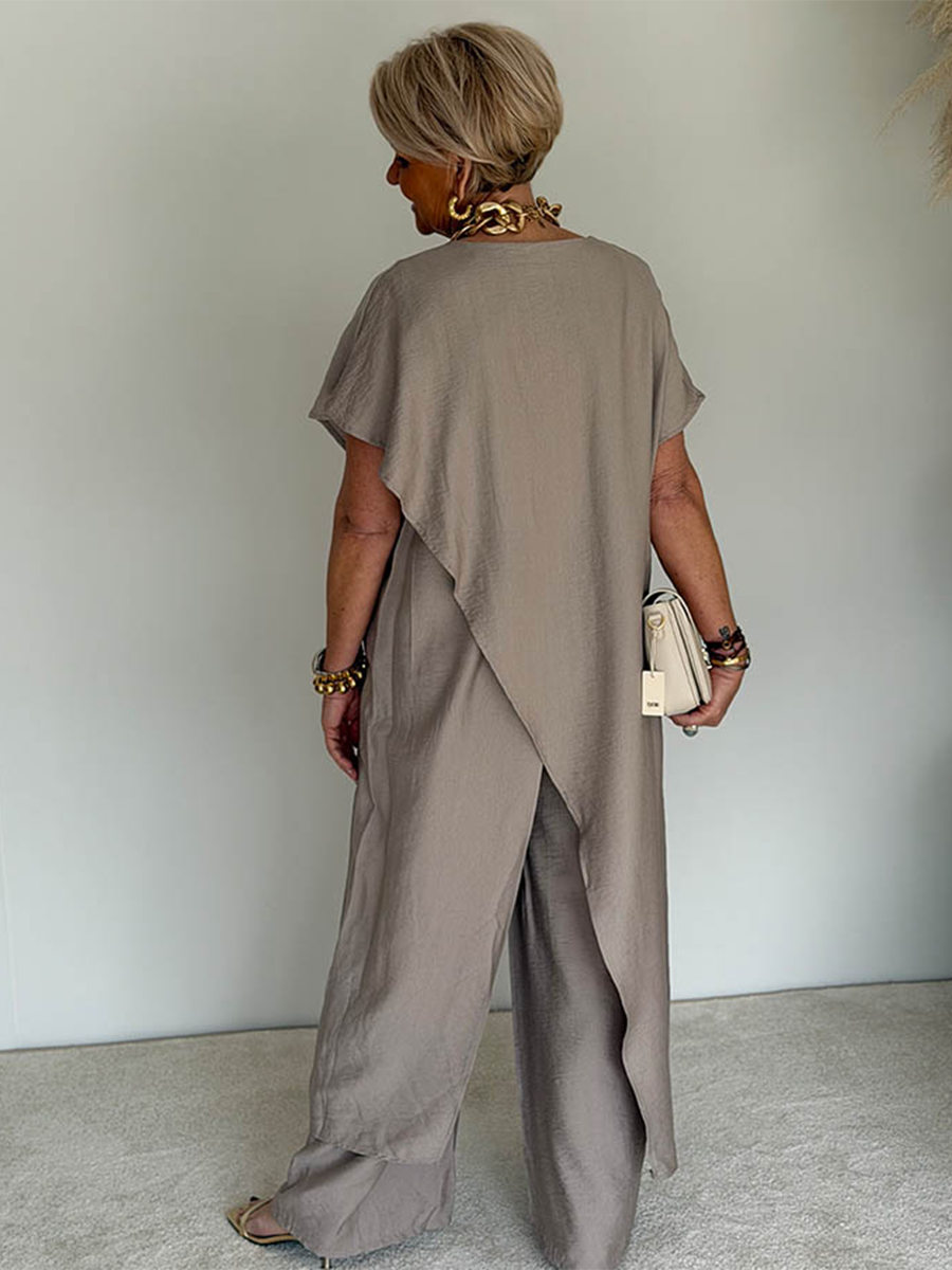 Anavie | Combinaison confortable et élégante avec coupe asymétrique loose fit