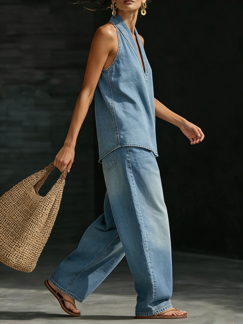 MOREAU LYON | ENSEMBLE DE DENIM DEUX PIÈCES POUR FEMMES