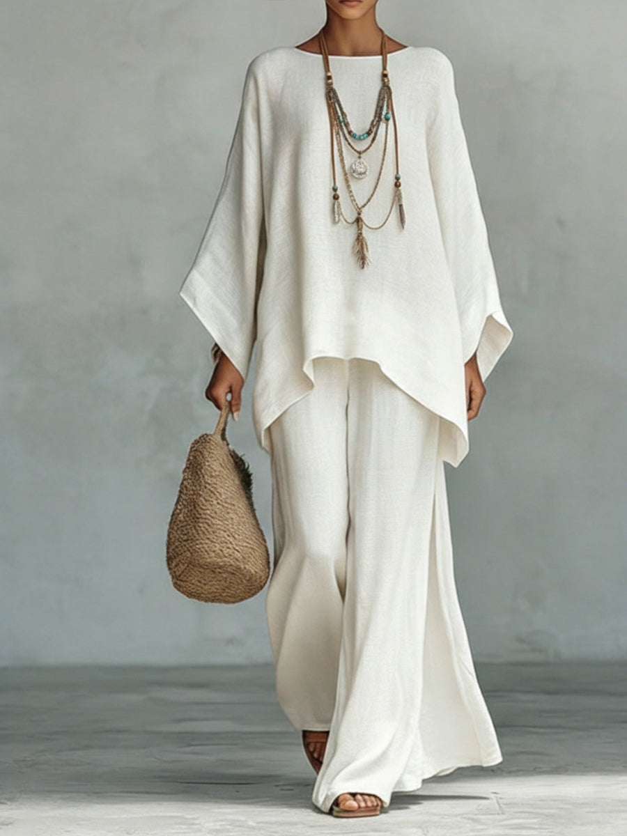 Celine™ | Ensemble élégant en lin à deux pièces