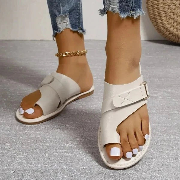 Sandales en cuir orthopédiques pour femmes Hallux Valgus