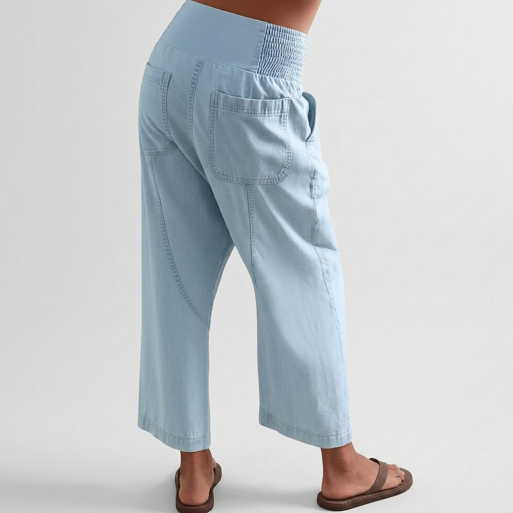 Pantalon Femme Jambe Large Coupe Décontractée Pantalon Quotidien