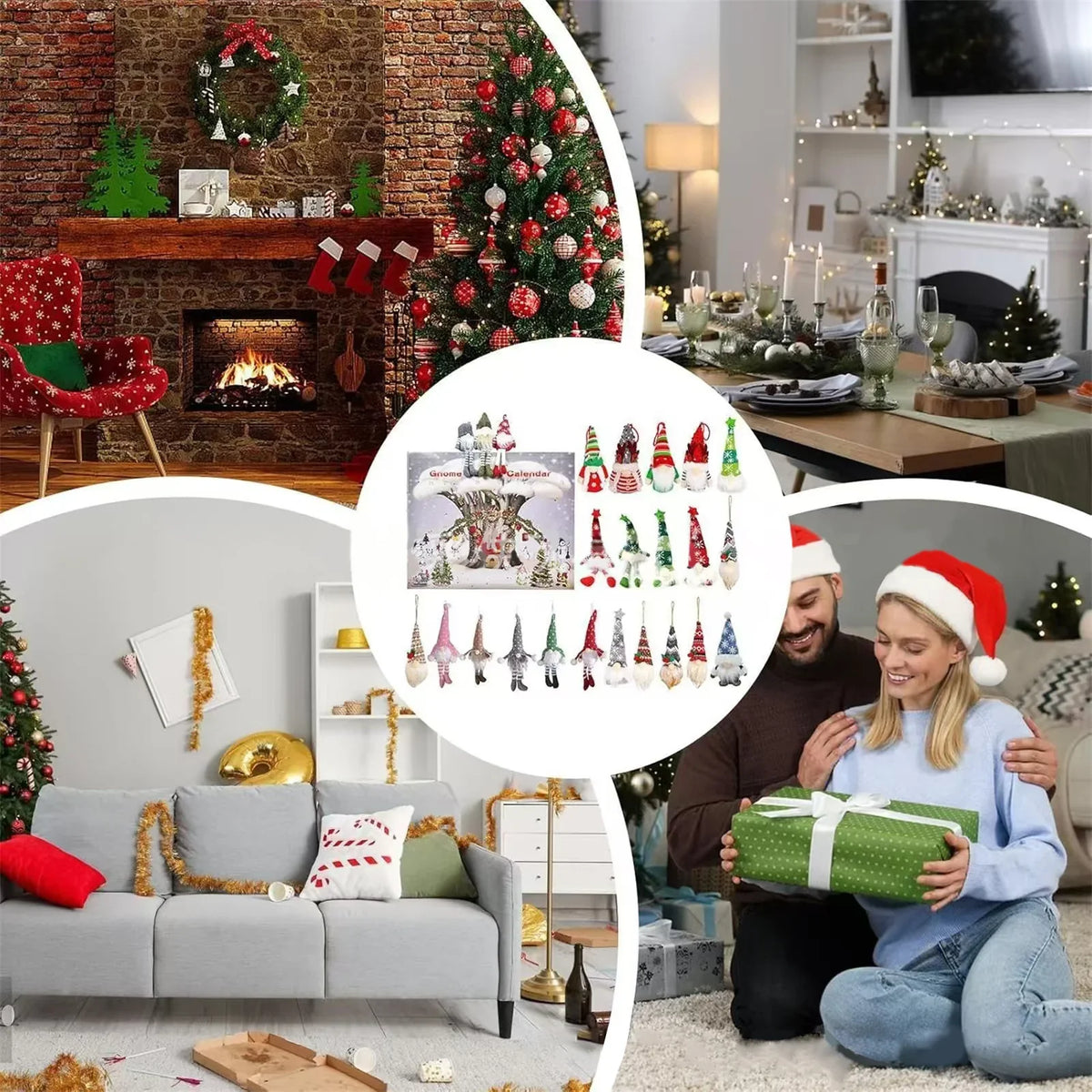Calendrier de l'Avent GnomeJoy | Compte à rebours festif de Noël avec de charmantes figurines de gnomes !