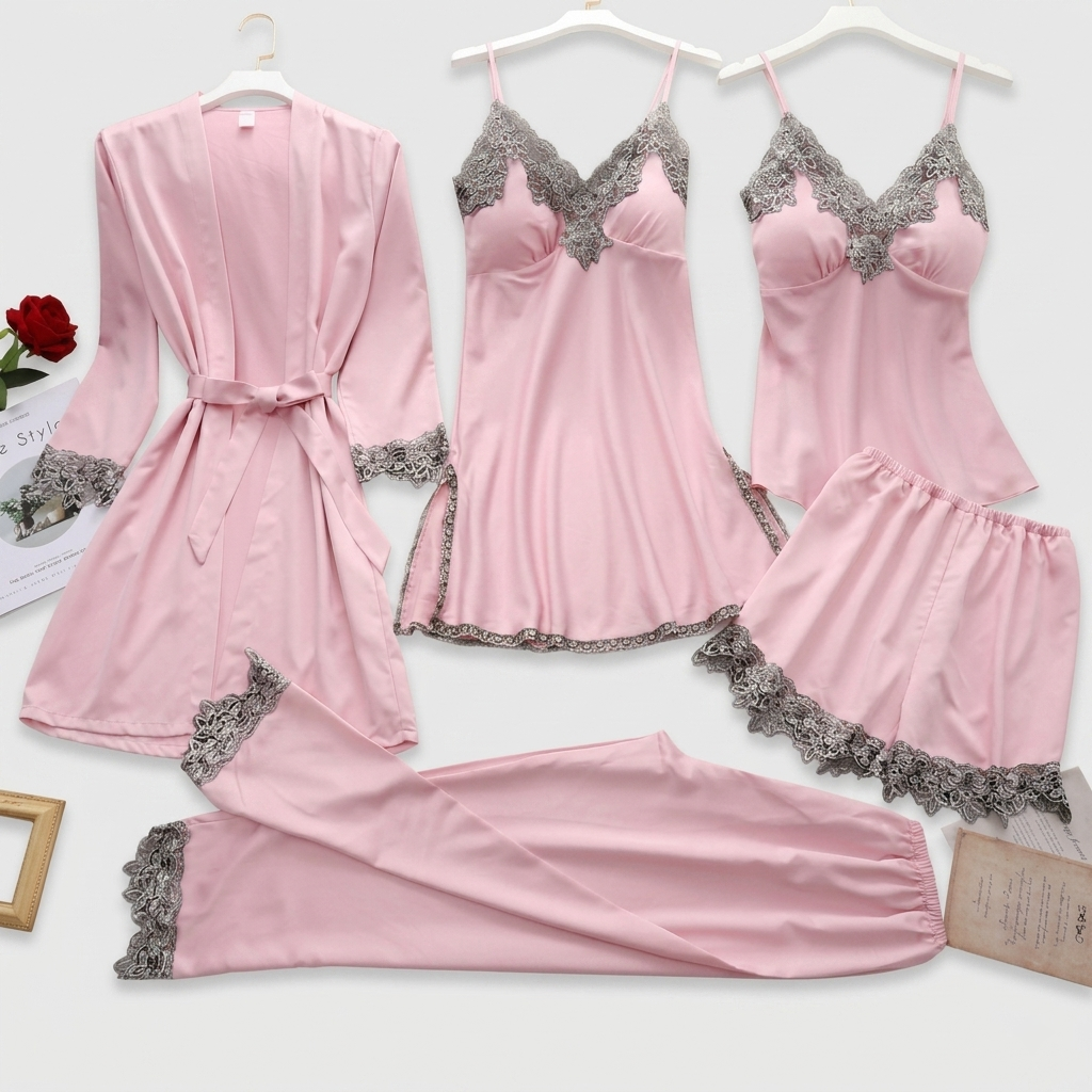 Ensemble Pyjama Femme Élégant Tenue de Nuit Douce et Confortable