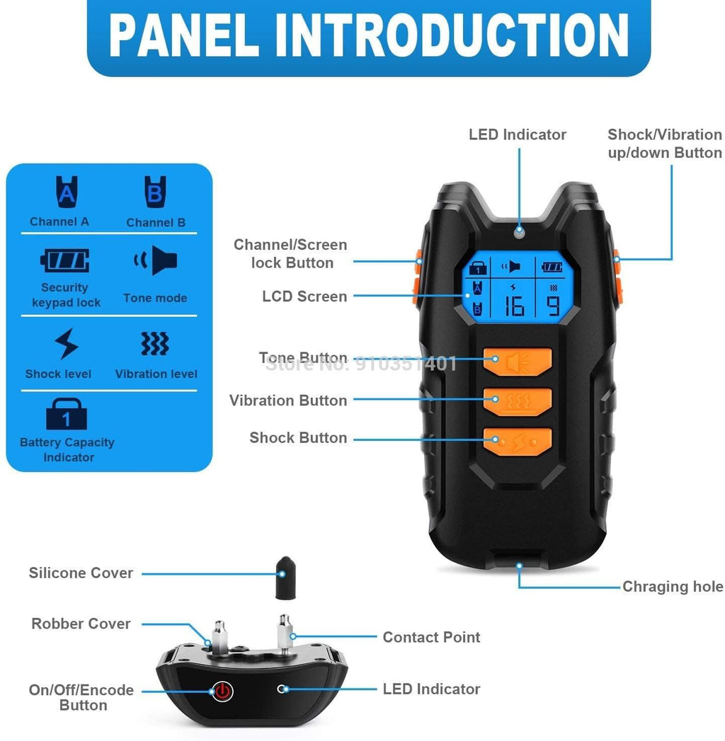 Dogreat Collier de Dressage Électronique pour Chien avec Télécommande, Étanche, Rechargeable, pour Tous les Tailles, Vibration, Aboiement, Stop Colliers