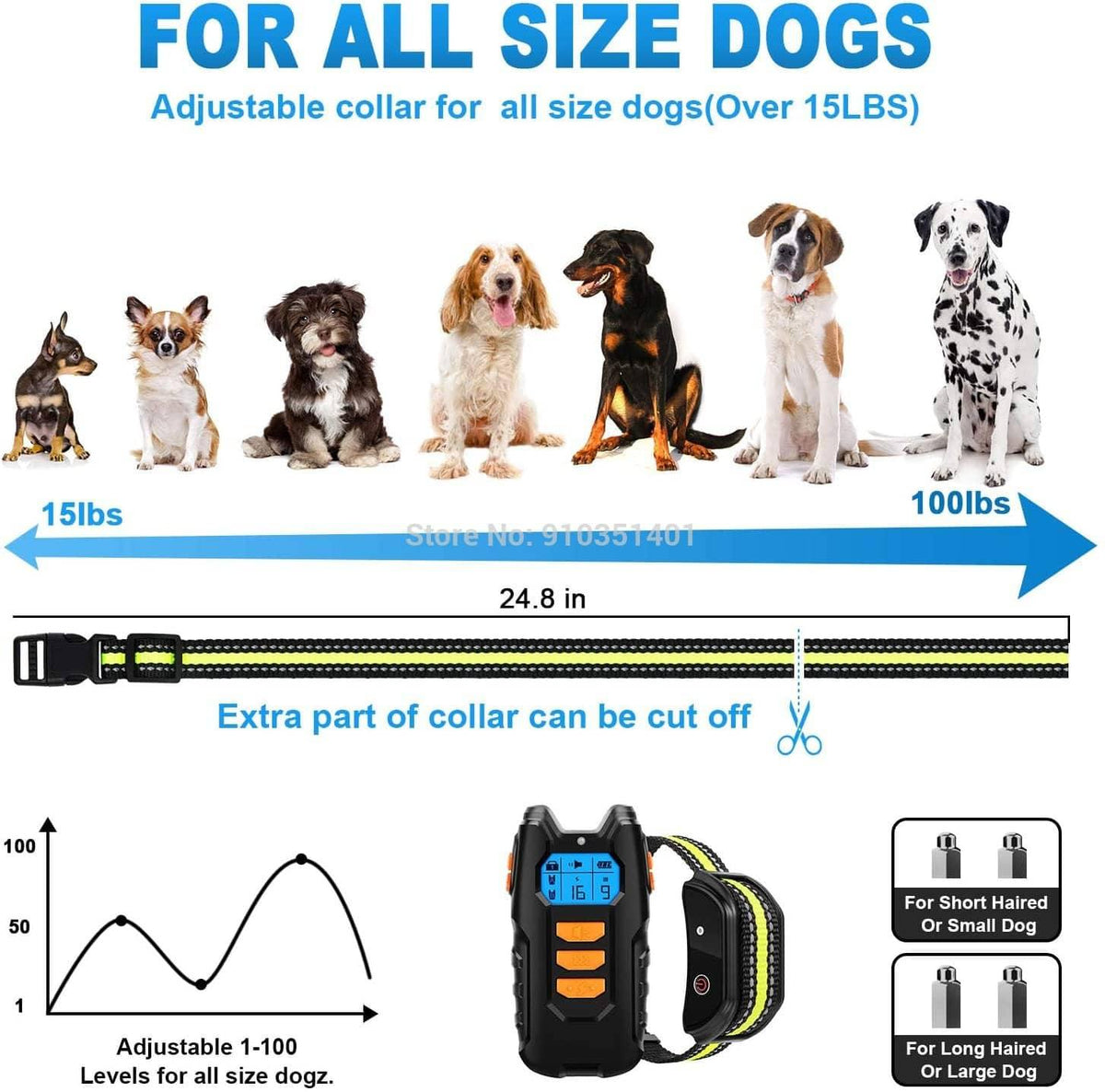 Dogreat Collier de Dressage Électronique pour Chien avec Télécommande, Étanche, Rechargeable, pour Tous les Tailles, Vibration, Aboiement, Stop Colliers