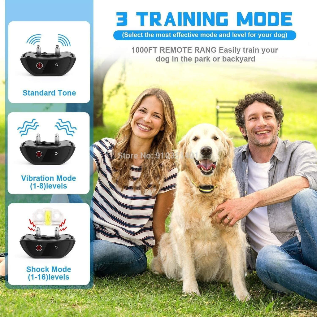 Dogreat Collier de Dressage Électronique pour Chien avec Télécommande, Étanche, Rechargeable, pour Tous les Tailles, Vibration, Aboiement, Stop Colliers