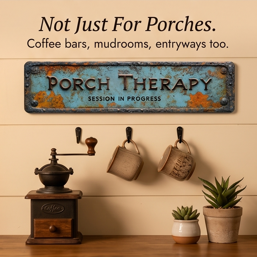 Porchly – Plaque de Thérapie de Véranda Vintage