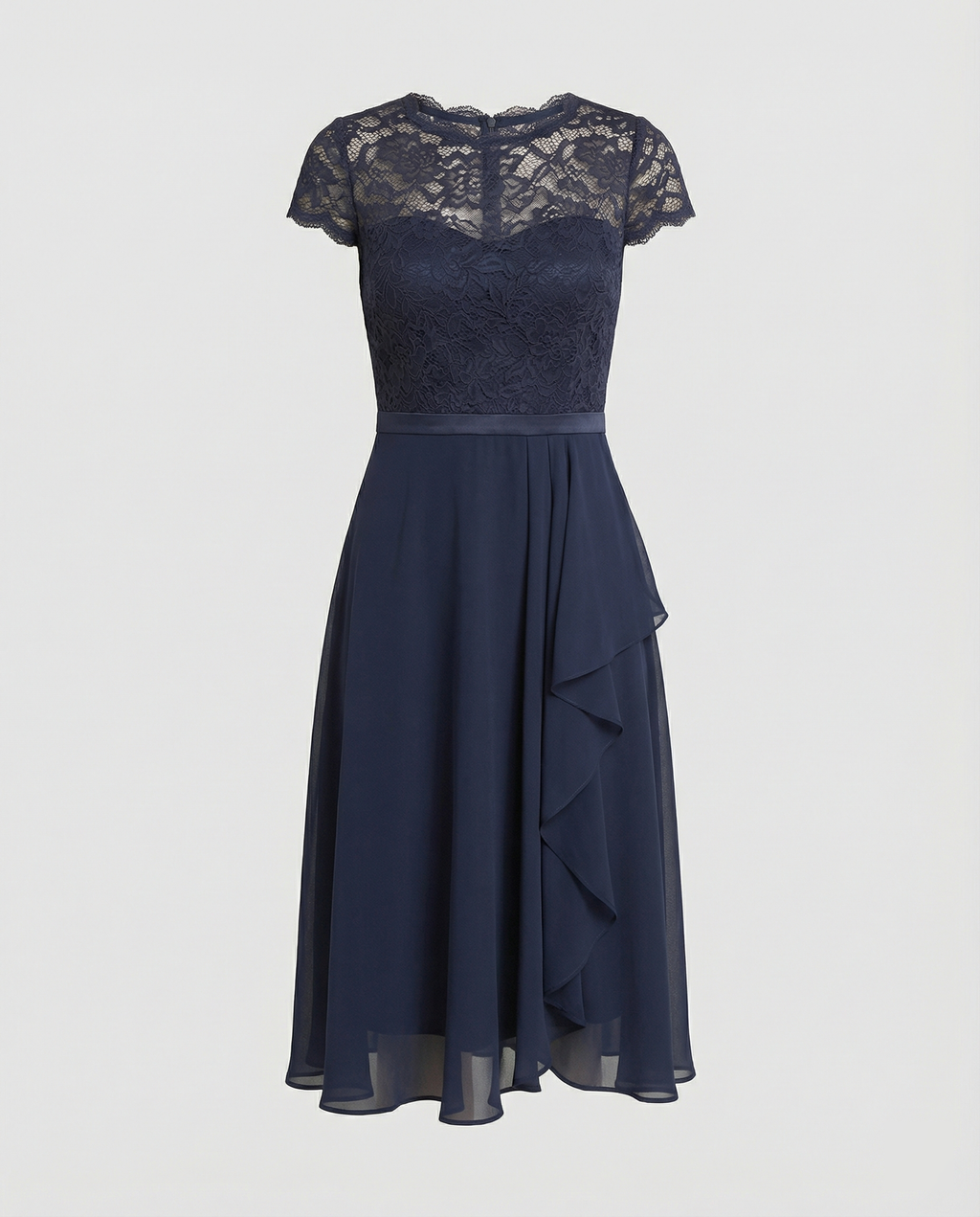 Robe élégante transparente à manches courtes