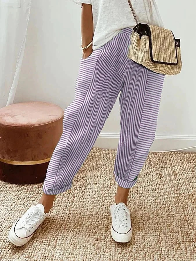 Klara™ - Pantalon Rayé