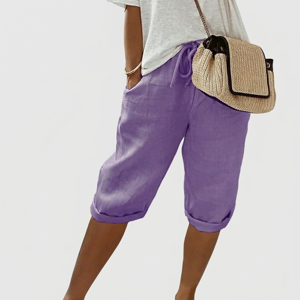 Short Femme Décontracté Taille Élastique Confort Été Quotidien