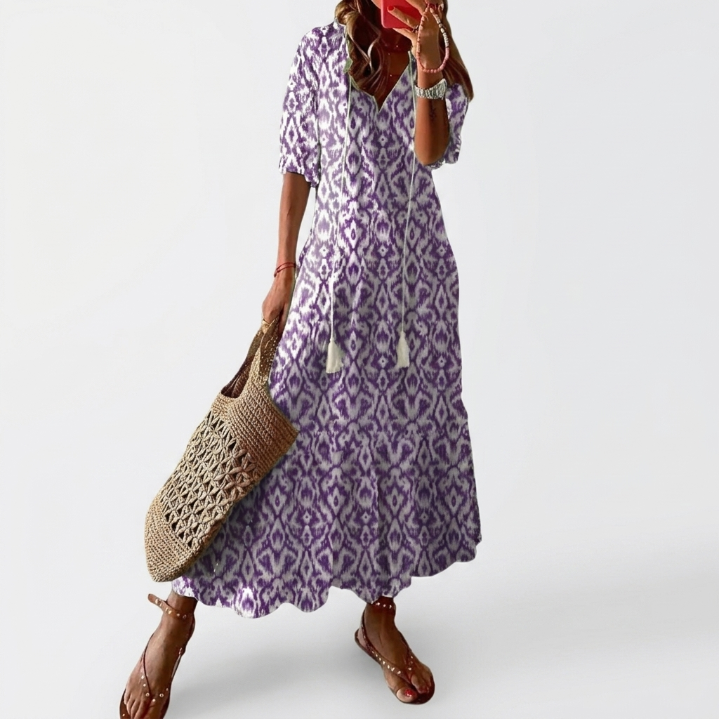 Robe Maxi Femme Bohème Fleurie Robe Fluide Décontractée Été