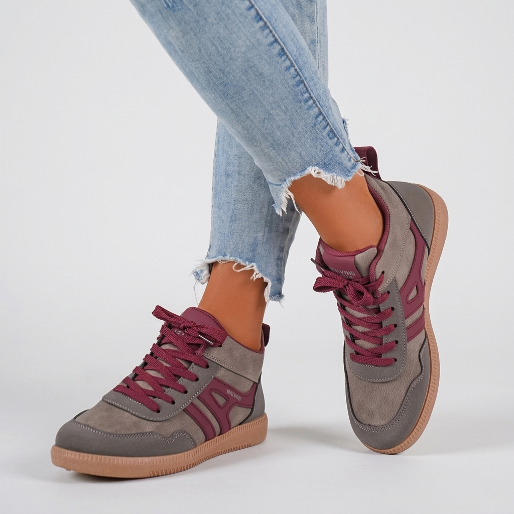 Baskets Femme Décontractées Chaussures Confortables à Lacets