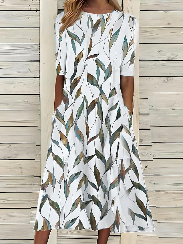 Sela™ – Robe Midi Fleurs Côtières