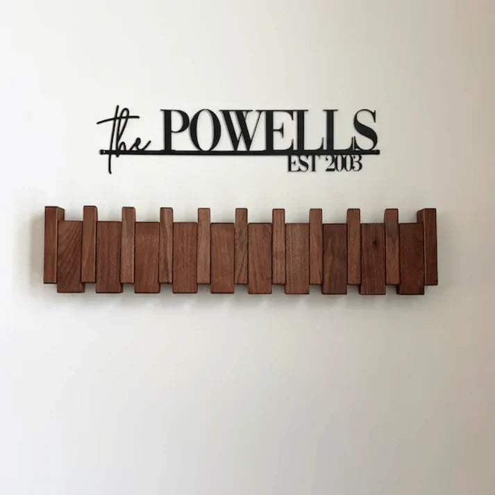 HarmonyCoat™ Porte-manteau en bois piano – Décoration murale élégante & Rangement pratique