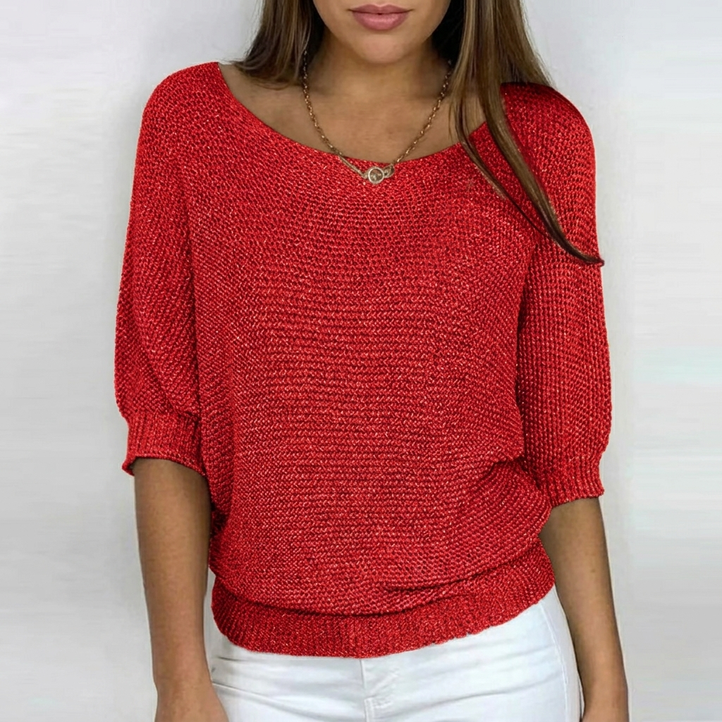Pull Élégant Femme Haut Maille Léger Décontracté
