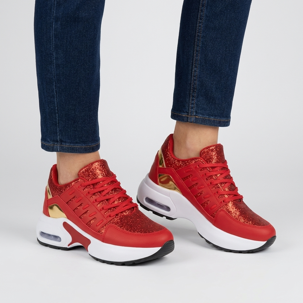 Baskets Orthopédiques Femme Confort Semelle Rembourrée Marche