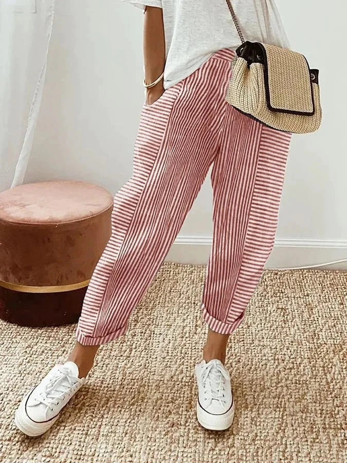 Klara™ - Pantalon Rayé