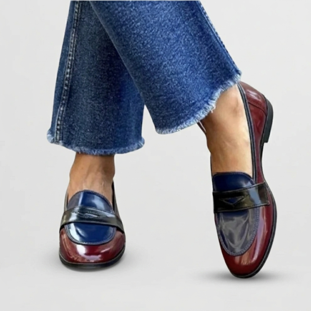 Mocassins Femme Bout Rond Chaussures Plates Confortables Slip-On Quotidien