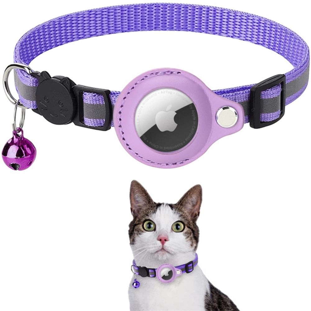 Collier GPS pour chat avec design réfléchissant