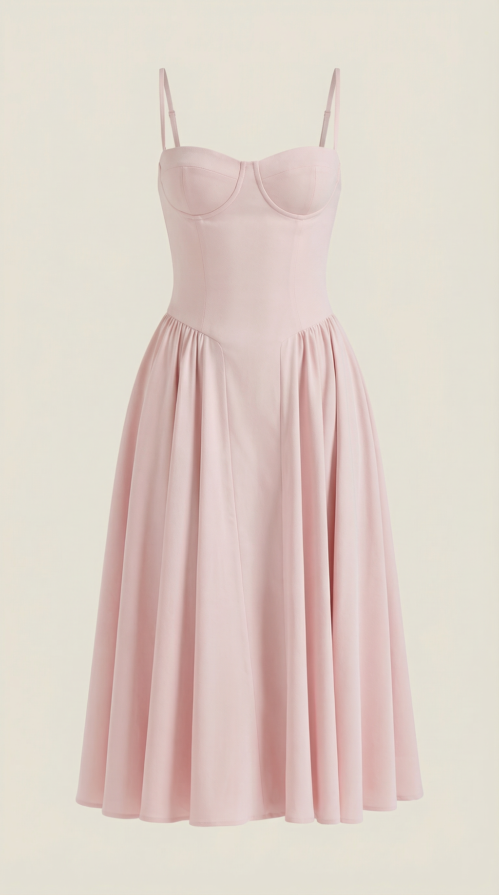 Robe Midi en Coton Style Corset avec Bretelles et Imprimé Floral pour Femme
