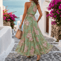 Rosalie – Robe maxi d'été fluide pour femmes en sauge florale