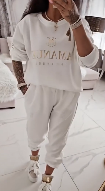Alise | Ensemble femme avec blouse imprimée et pantalon large