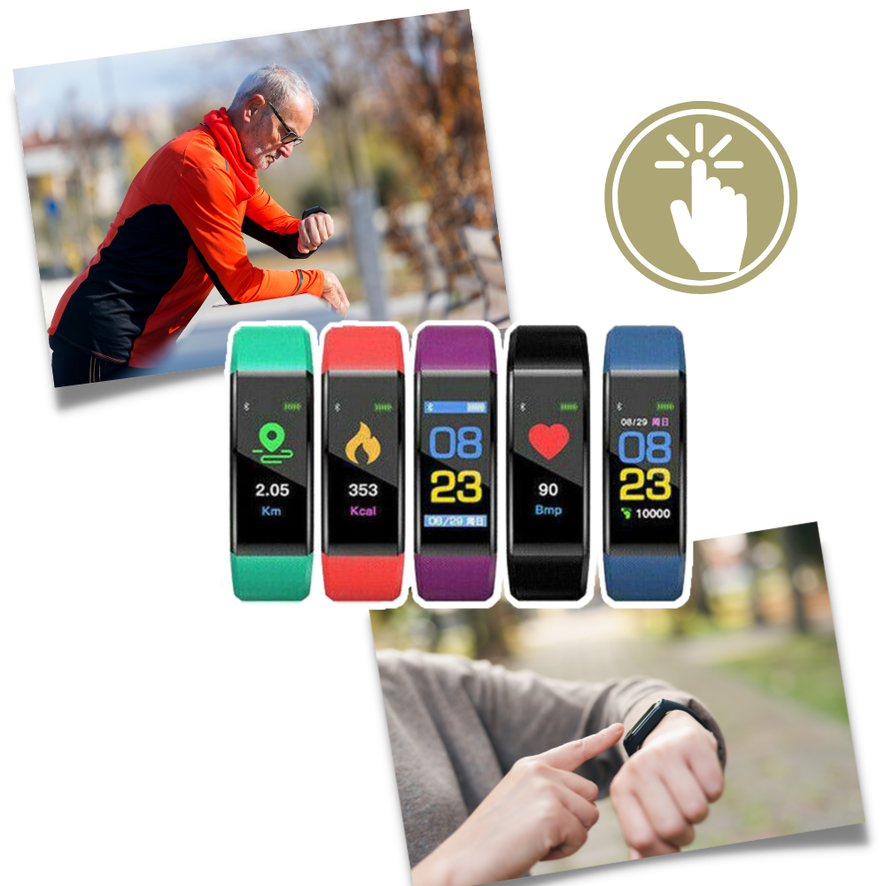 Montre connectée pour seniors | Fréquence cardiaque & Tension artérielle toujours à portée de main
