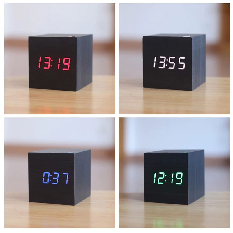 Horloge de Table Numérique Kubus Décor Moderne Intérieur