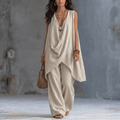Marenza – Ensemble en lin drapé pour femmes