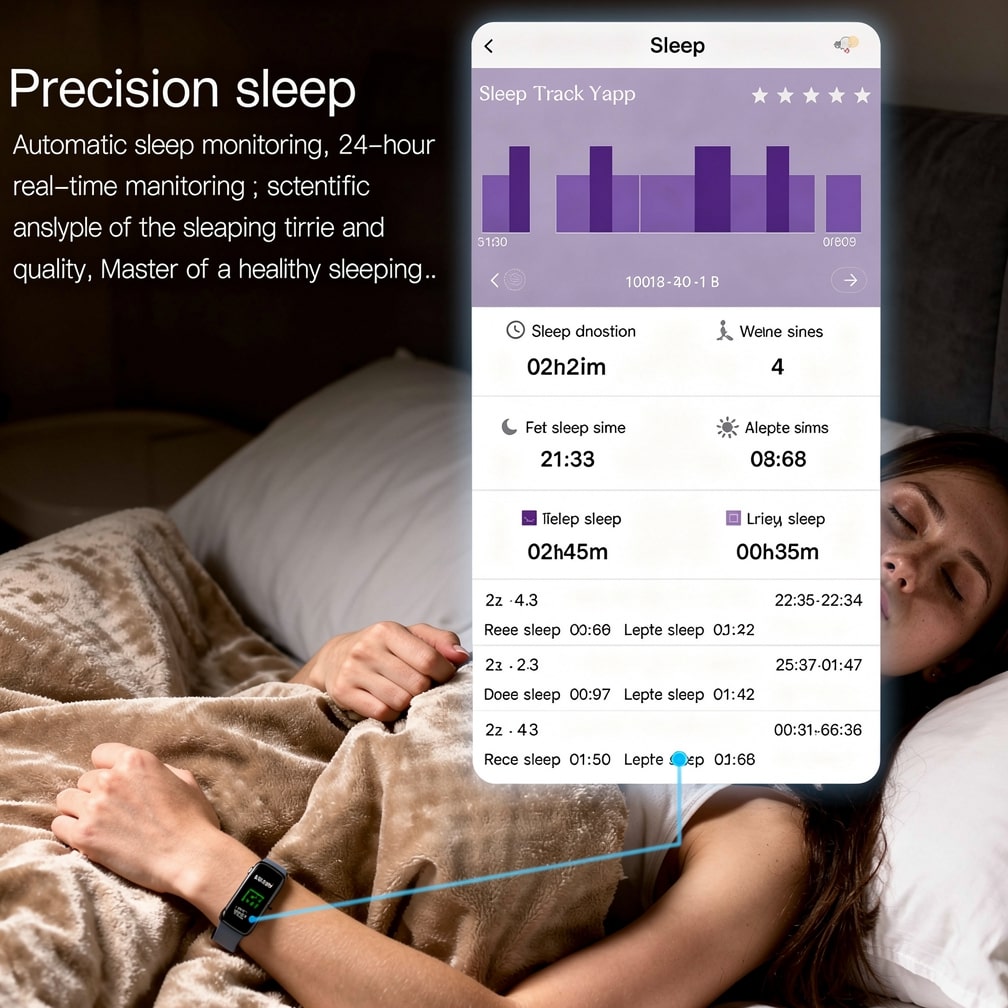 Montre connectée avec ECG, fréquence cardiaque, pression artérielle et suivi du sommeil pour femmes et hommes | Tracker de fitness | Vitaro