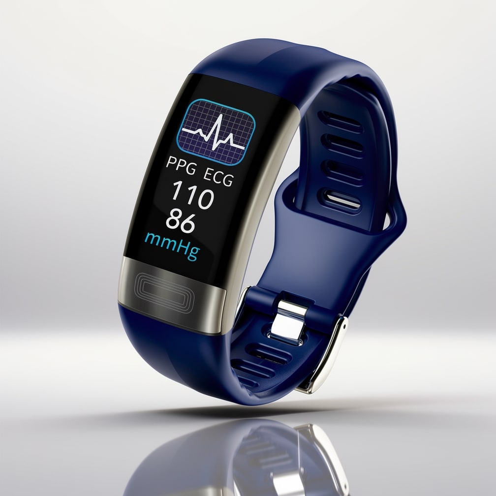 Montre connectée avec ECG, fréquence cardiaque, pression artérielle et suivi du sommeil pour femmes et hommes | Tracker de fitness | Vitaro