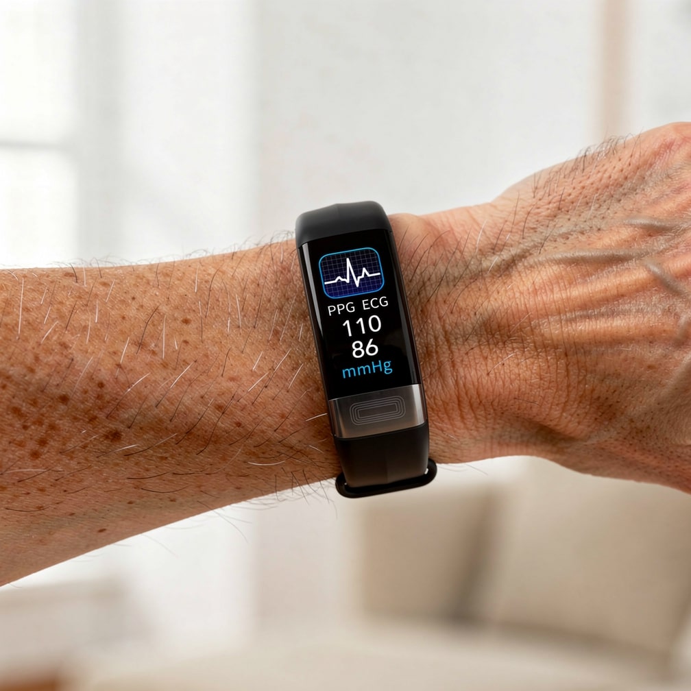 Montre connectée avec ECG, fréquence cardiaque, pression artérielle et suivi du sommeil pour femmes et hommes | Tracker de fitness | Vitaro