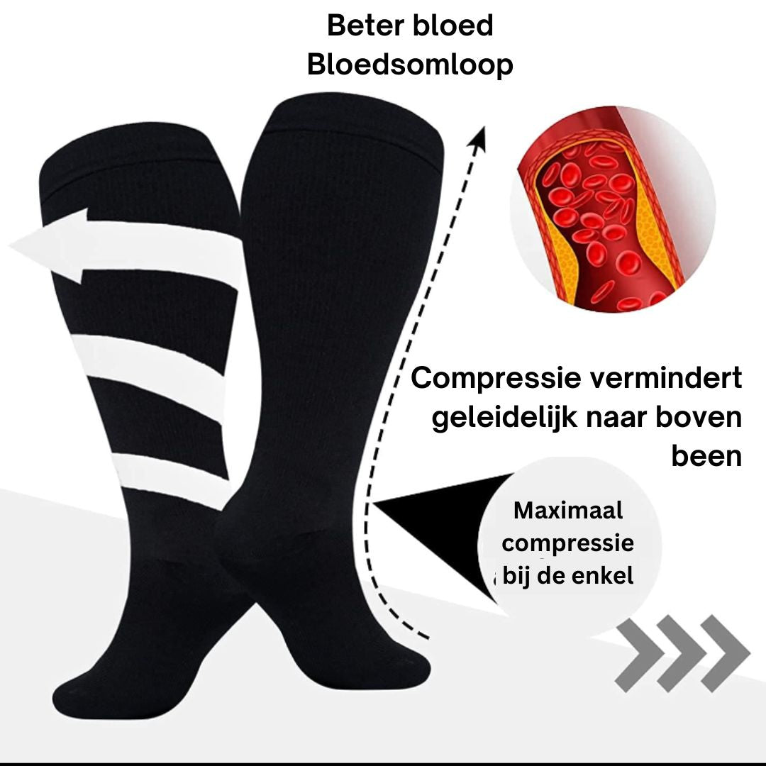 UltraSupport | Chaussettes de Compression Grande Taille