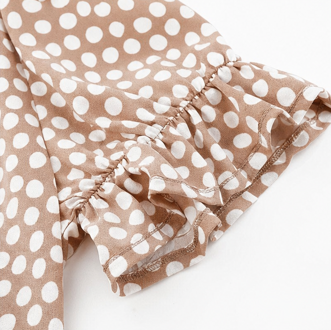 Soleluna – Robe midi à pois à volants