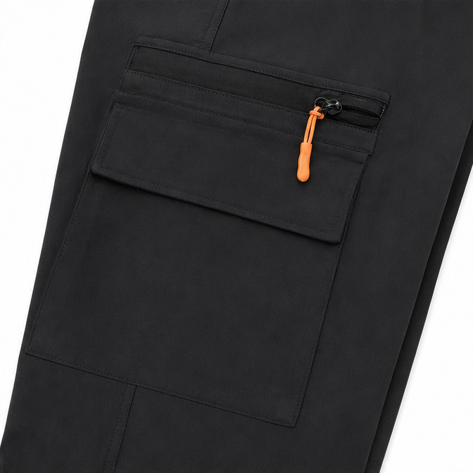 Solene – Pantalon cargo à jambes larges avec cordon de serrage et poches
