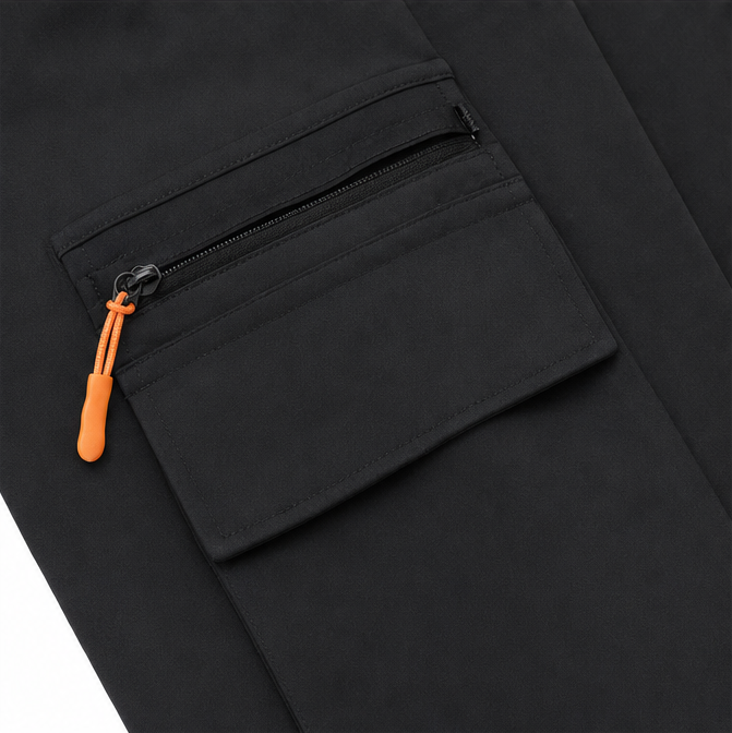 Solene – Pantalon cargo à jambes larges avec cordon de serrage et poches