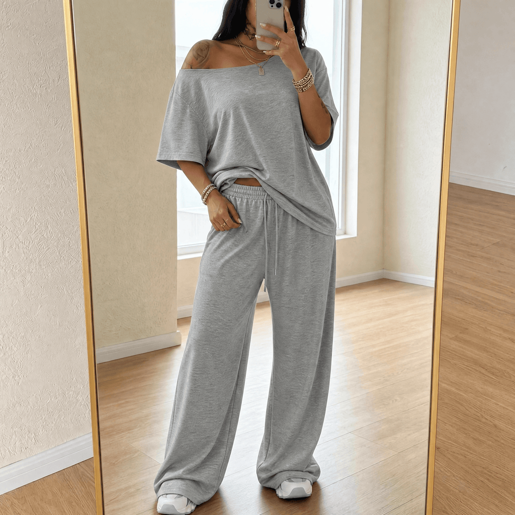 Solenya – Ensemble Deux Pièces Off-Shoulder pour Femmes