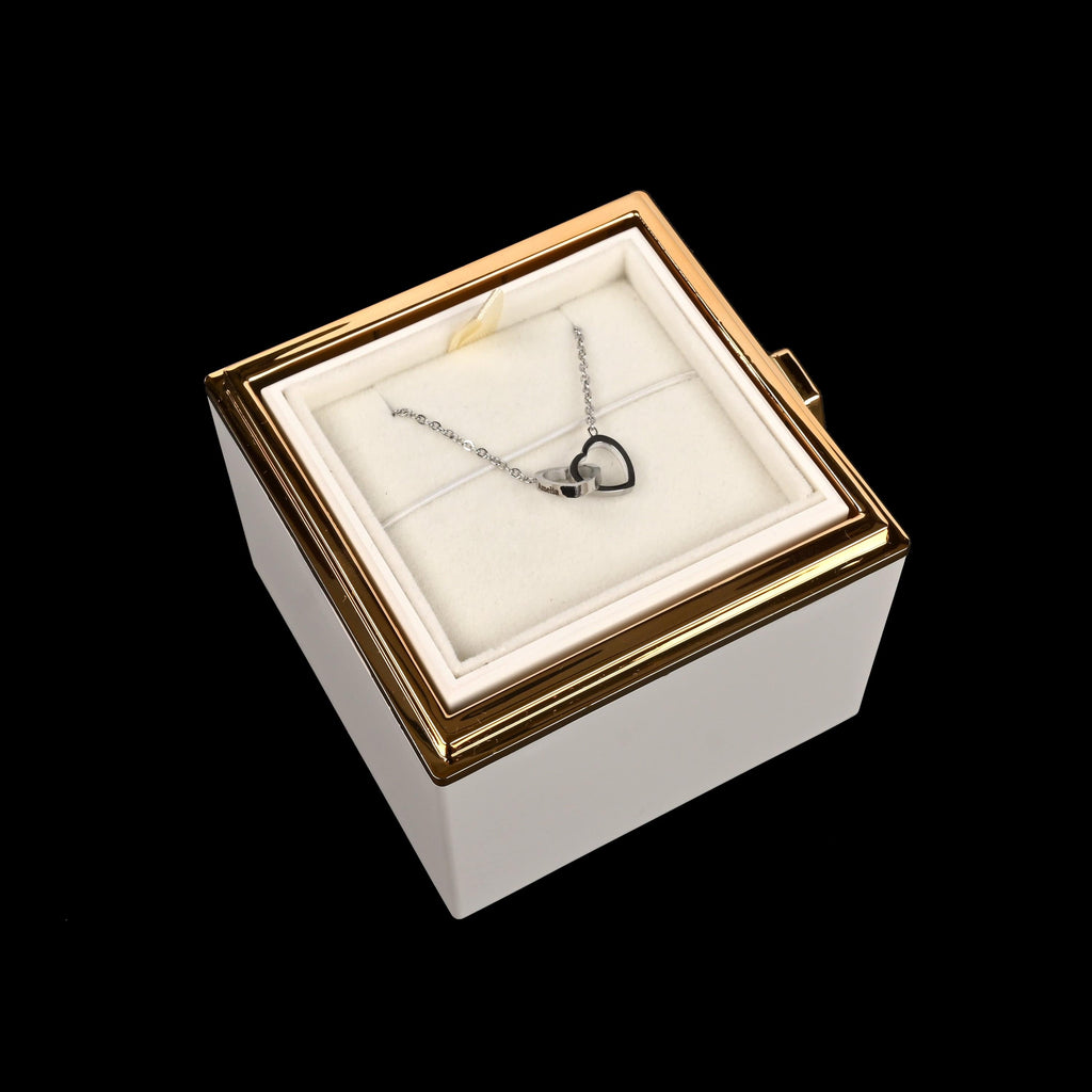 HeartBond | Collier avec Boîte de Rose Éternelle