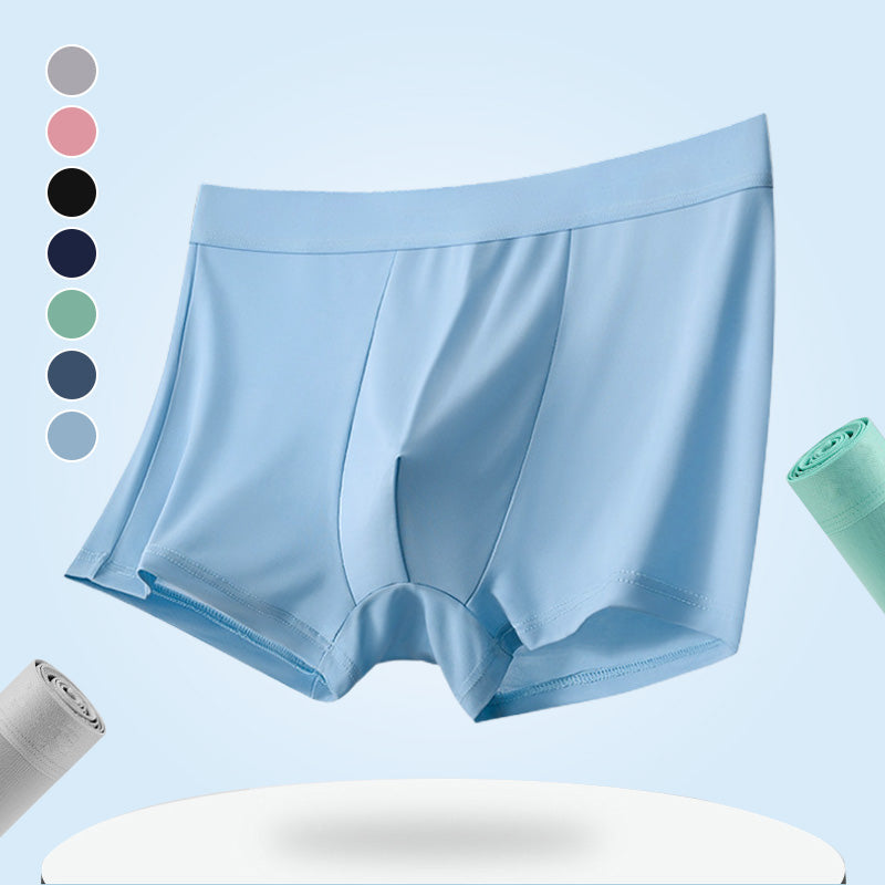 4 Pièces Boxers Antibactériens en Satin Glacé pour Hommes