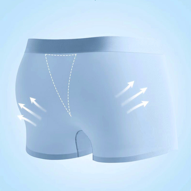 4 Pièces Boxers Antibactériens en Satin Glacé pour Hommes
