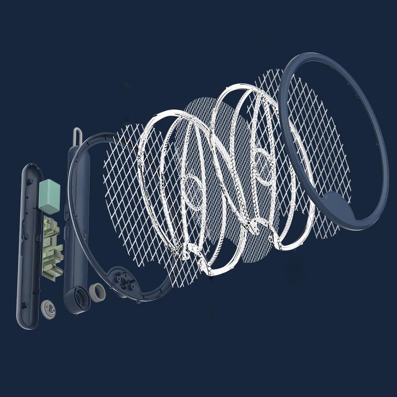 LuxiZap 2-en-1 Tapette Électrique à Mouches | Lutte efficace contre les mouches avec un design luxueux