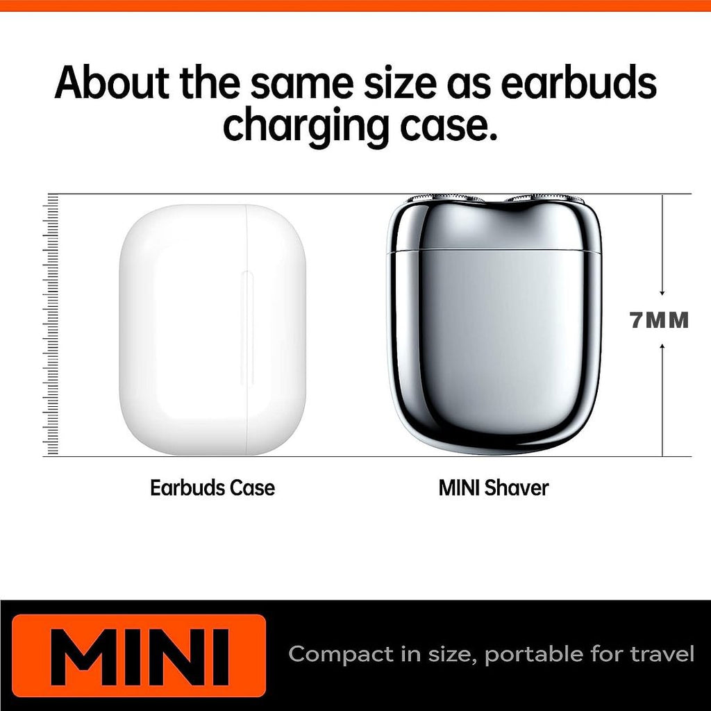 AureoShave Rasoir Électrique Compact | Rechargeable via USB, étanche et parfait pour la maison, la voiture et les voyages.