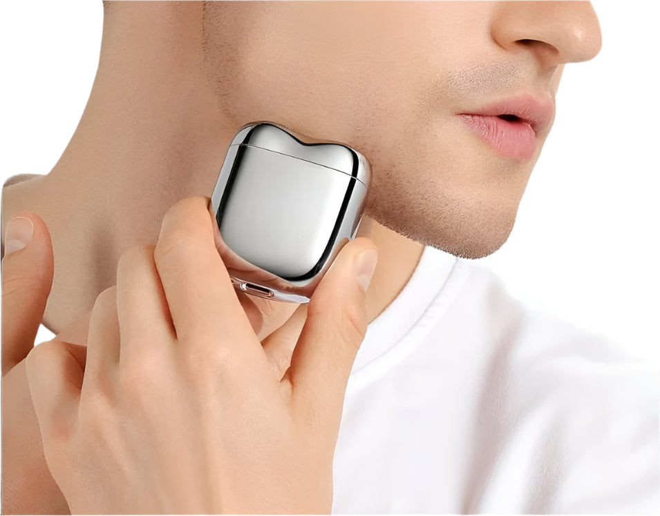 AureoShave Rasoir Électrique Compact | Rechargeable via USB, étanche et parfait pour la maison, la voiture et les voyages.