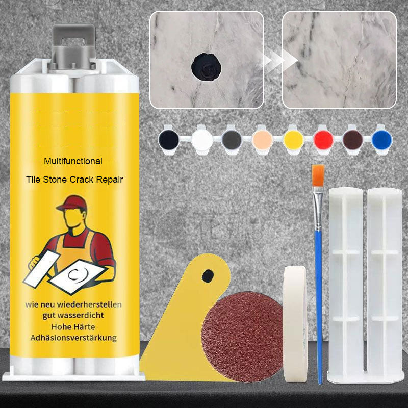 LuxuraFix Kit de Réparation de Carrelage et de Pierre | Ensemble de haute qualité pour une réparation sans effort de carrelages et de pierres