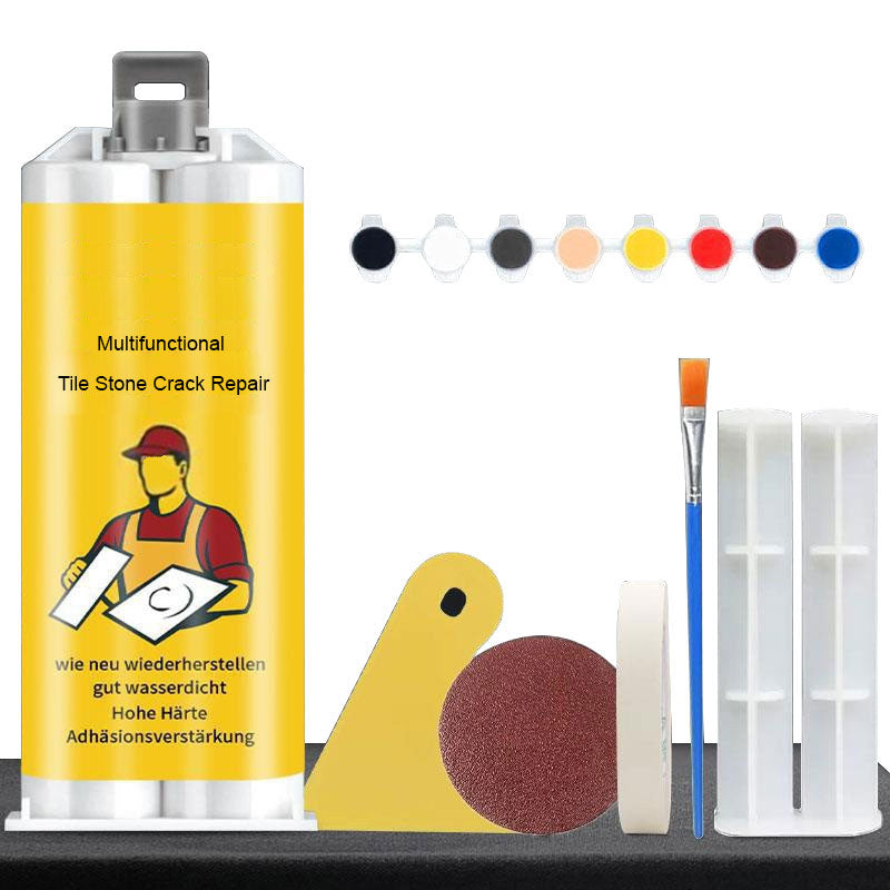 LuxuraFix Kit de Réparation de Carrelage et de Pierre | Ensemble de haute qualité pour une réparation sans effort de carrelages et de pierres