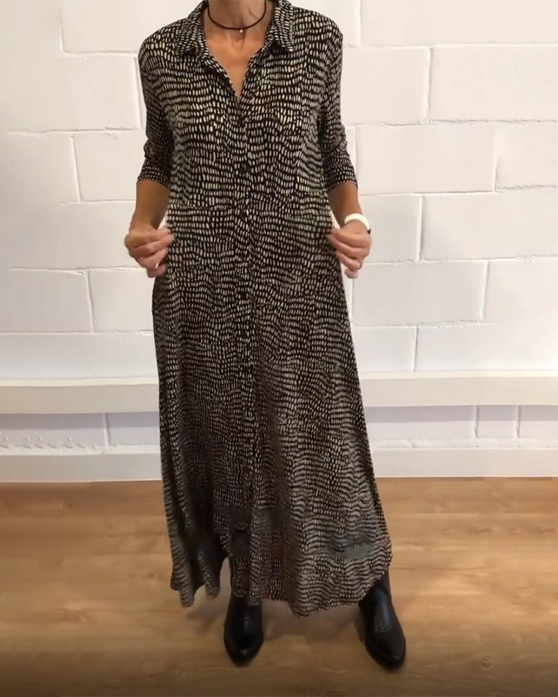 Ylora | Robe Maxi T-shirt Imprimée Unique