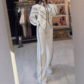 Gisselle | Ensemble top à col roulé rayé et pantalon large