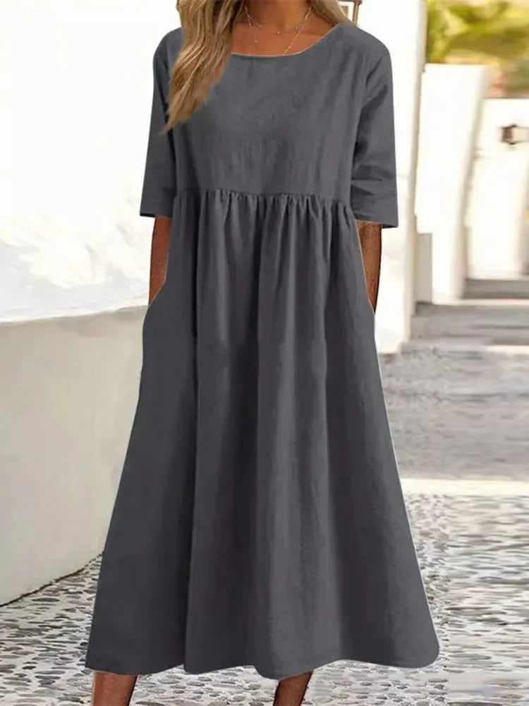 Eliana | Robe en coton légère avec poche