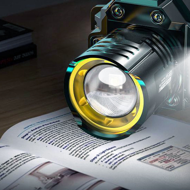 LuxeLight Lampe Frontale Rechargeable Étanche | Éclairage parfait pour les aventures en plein air et l'utilisation mains libres
