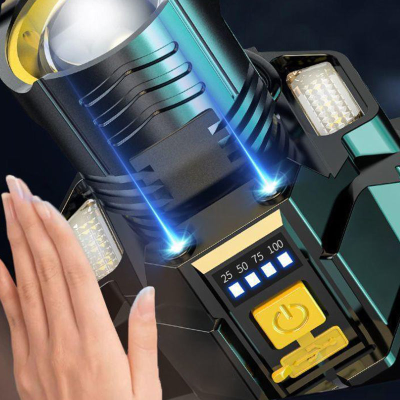 LuxeLight Lampe Frontale Rechargeable Étanche | Éclairage parfait pour les aventures en plein air et l'utilisation mains libres